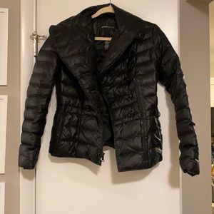 Black Moda International women’s down puffer coat